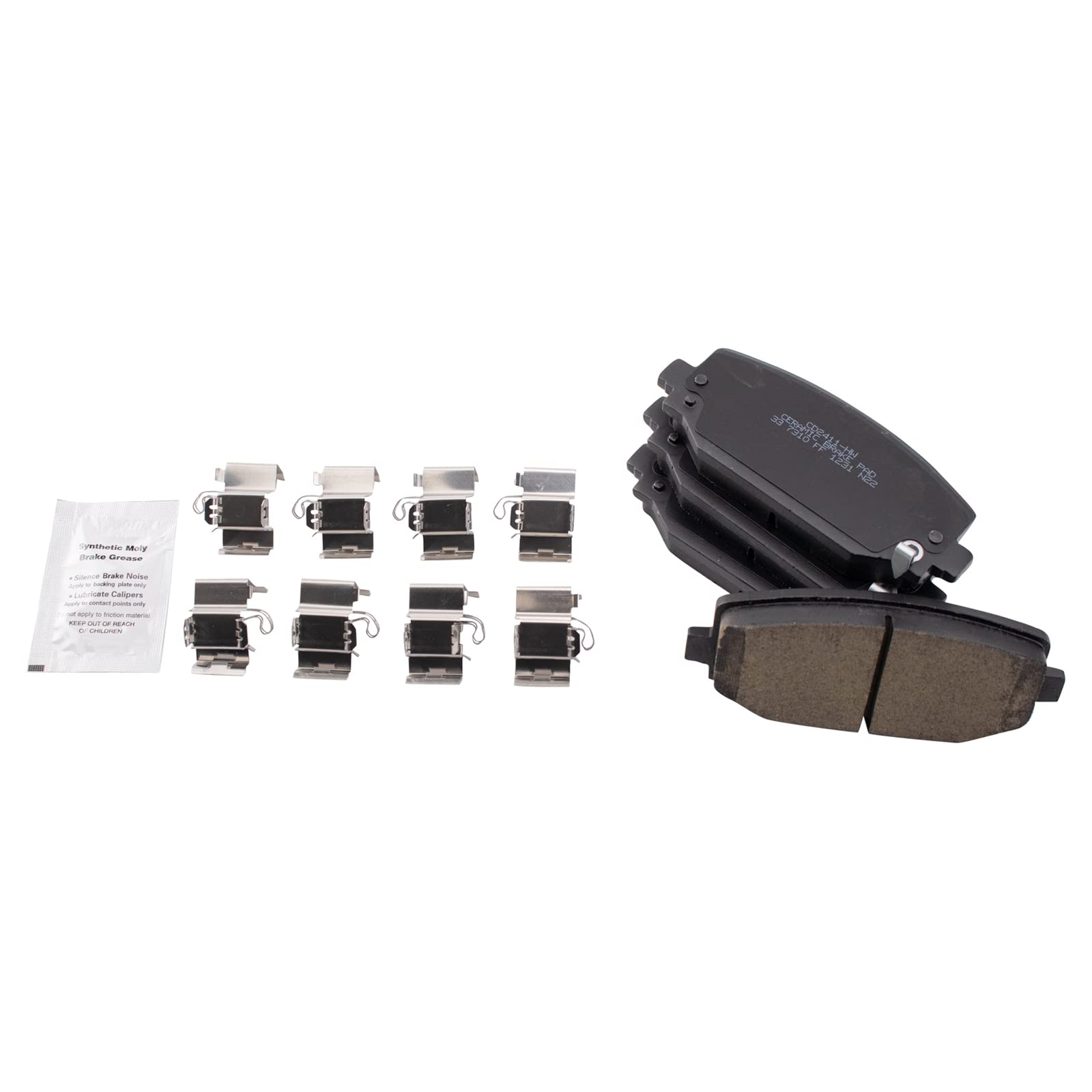 TRQ Rear Brake Pads Ceramic Compatible with 2021-2022 Jeep Grand Cherokee L