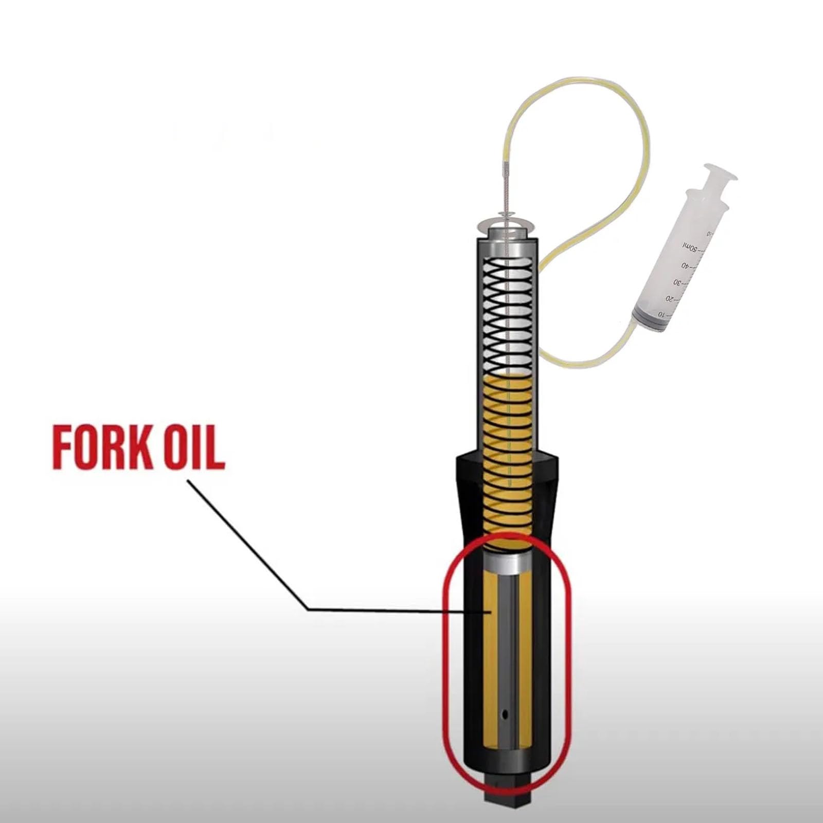 Motorcycle Fork Oil Level Tool Fork Oil Level Adjuster Fork Oil Tool Kit Fork Oil Tool Gauge Suspension Level Tuning Syringe Cap