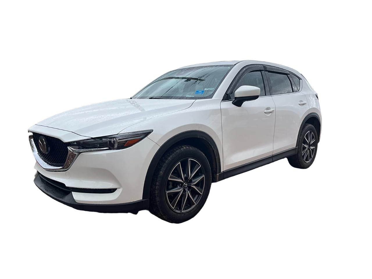 2017-2025 Tape-On Side Window Visor Deflectors For Mazda Cx-5 Sport Touring Grand Touring Signature Smoke Tinted Rain Guards 201