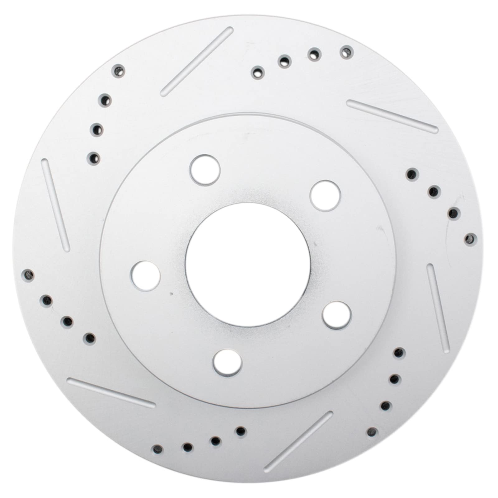 Trq Rear Performance Brake Rotors Set Premium G-Coated Cross Drilled & Slotted Compatible With 1993-1997 Chevrolet Camaro Pontia