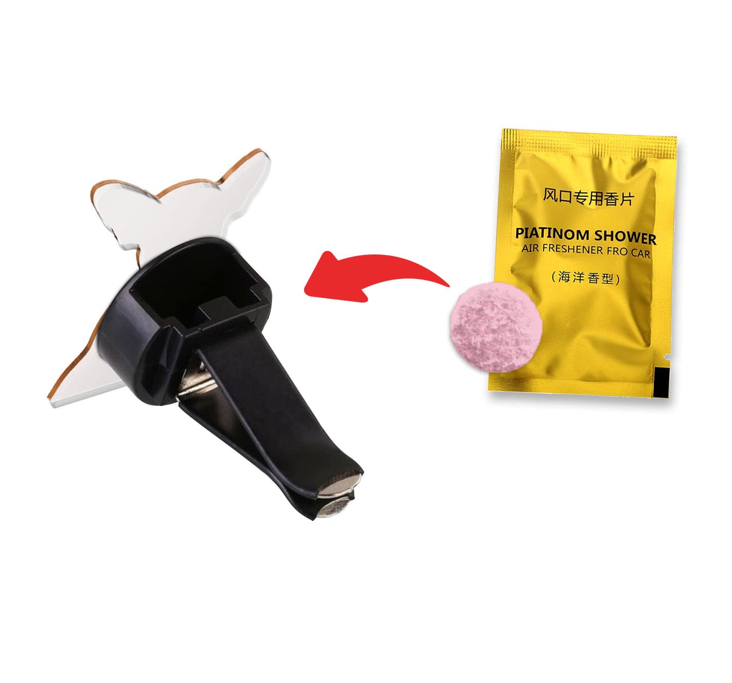 WIRESTER Fresh Scented Car Air Freshener Vent Clip, Decorative Accessories, Interior Decoration for Cars - Cute Fawn Chihuahua D