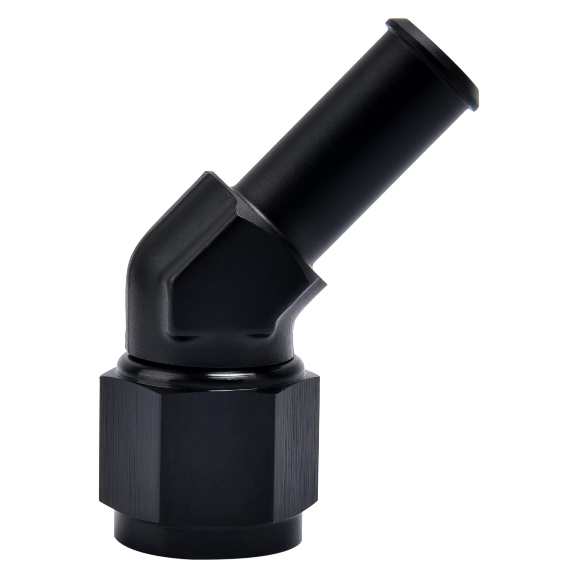 EVIL ENERGY 8AN Female to 1/2  Barb Hose Fitting 45 Degree Swivel