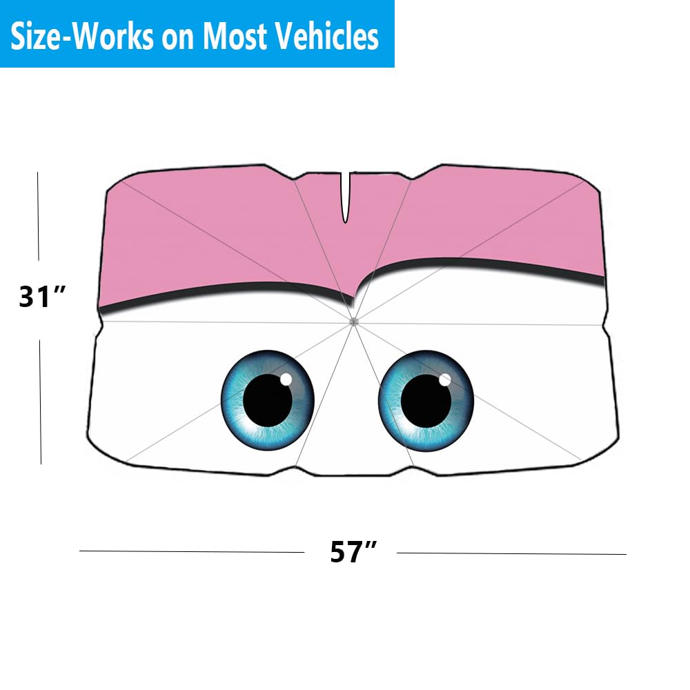 Coricha Windshield Sun Shade 2025 Car Accessories 100% Blackout Car Front Windsow Shades Umbrella Automotive Sun Visor Block Hea