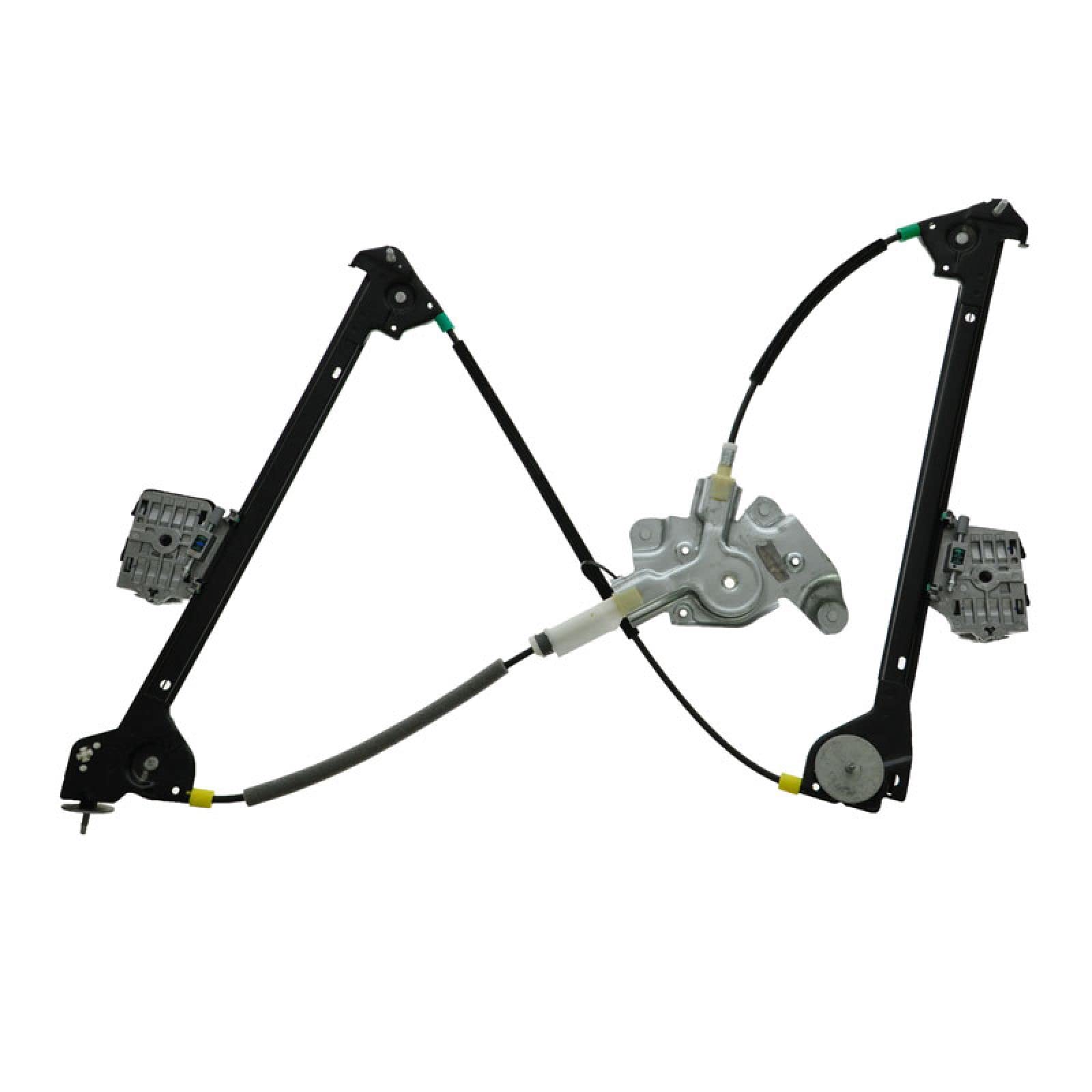 TRQ Power Window Regulator Set for 2005-2009 Ford Mustang - Driver & Passenger Side, Machined Finish, Model WRA50853