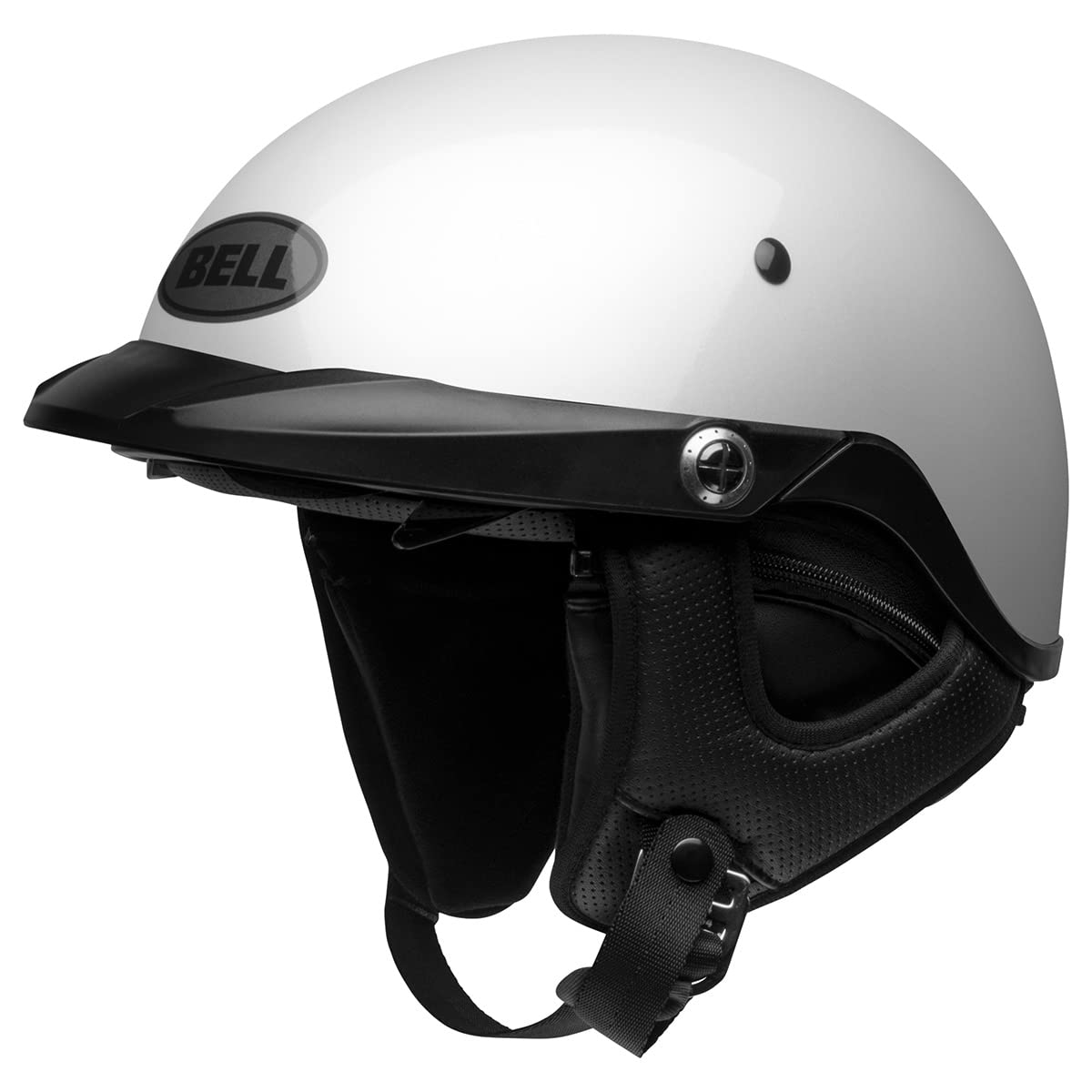 BELL Pit Boss Helmet - Medium Gloss Pearl White, Kevlar Construction, Model 7146323