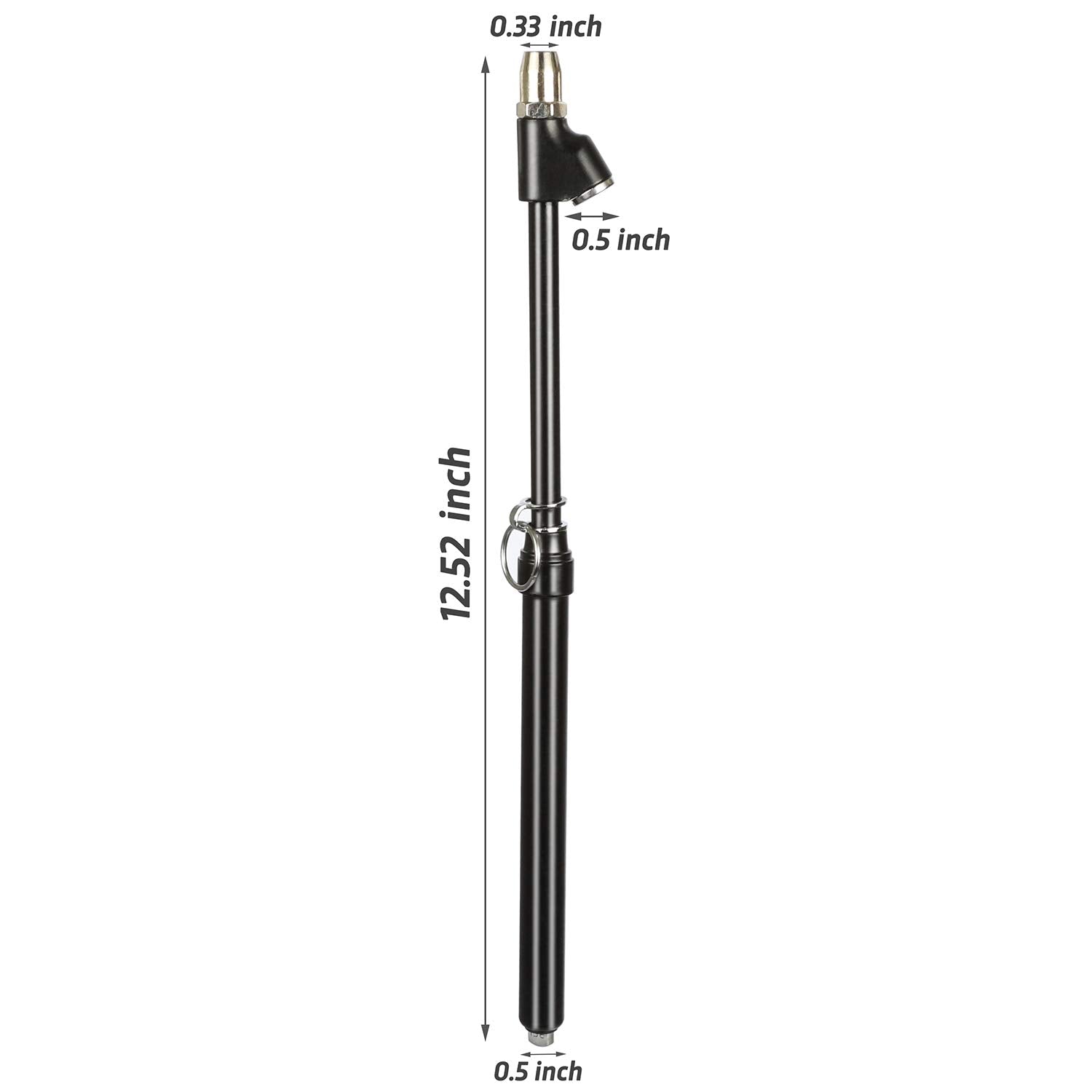 WYNNsky Heavy Duty Straight-on Dual Head Air Pressure Gauge, Extended Tube Construction for General Applications(10-150PSI)