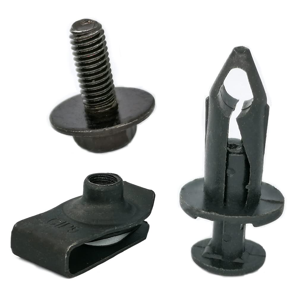 Mean Mug Auto 6915-6119A 35X Engine Under Cover Body Bolts Splash Shield Guard Retainer Bumper Fender Liner Fastener Rivet Clips