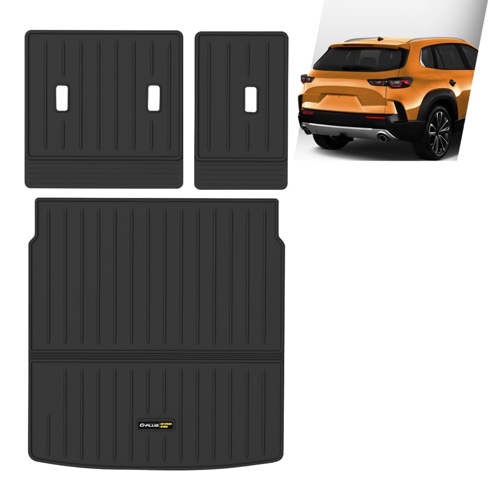G-PLUS Floor Mats Compatible with Mazda 2023 CX-50 w/Seat Back Protection TPE All Weather Full Cover Protection 3 Piece,Black
