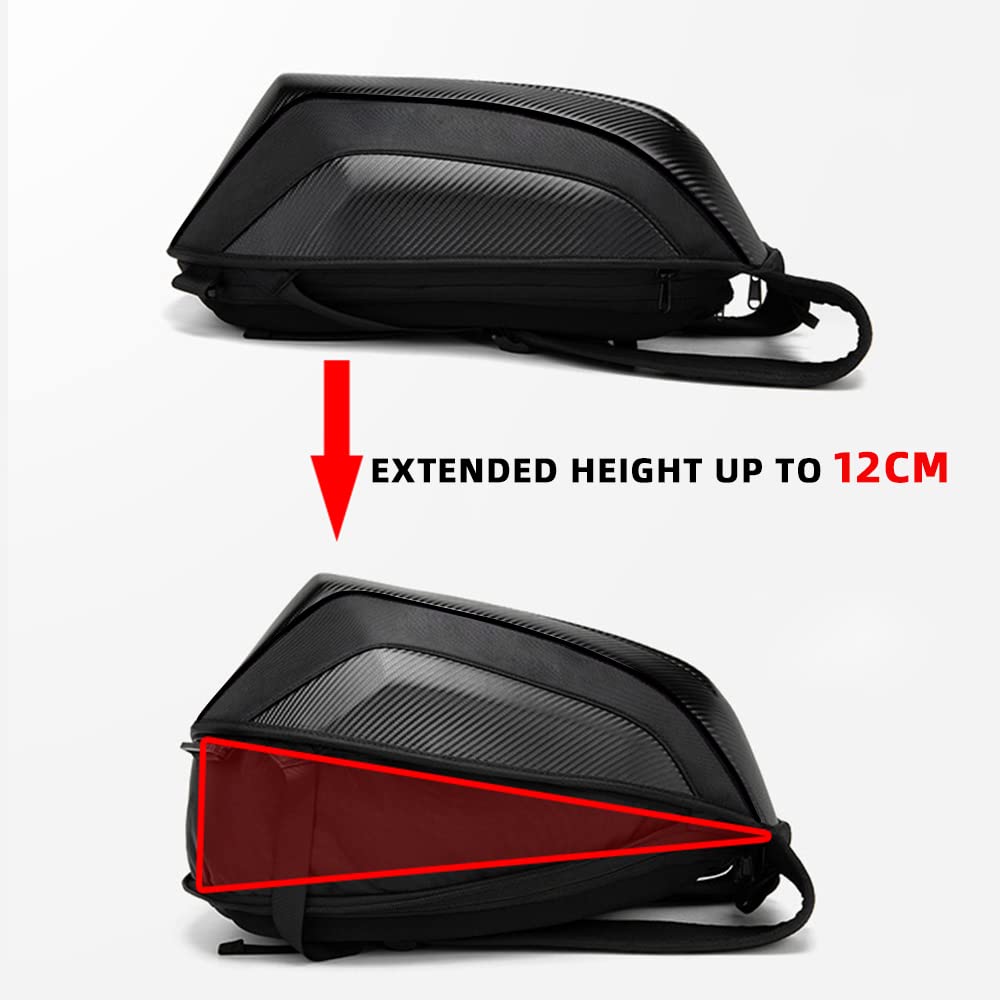 Motorcycle Backpack Waterproof Hard Shell Helmet Backpack Carbon Fiber Riding Backpack For Men Motorcycle Accessories