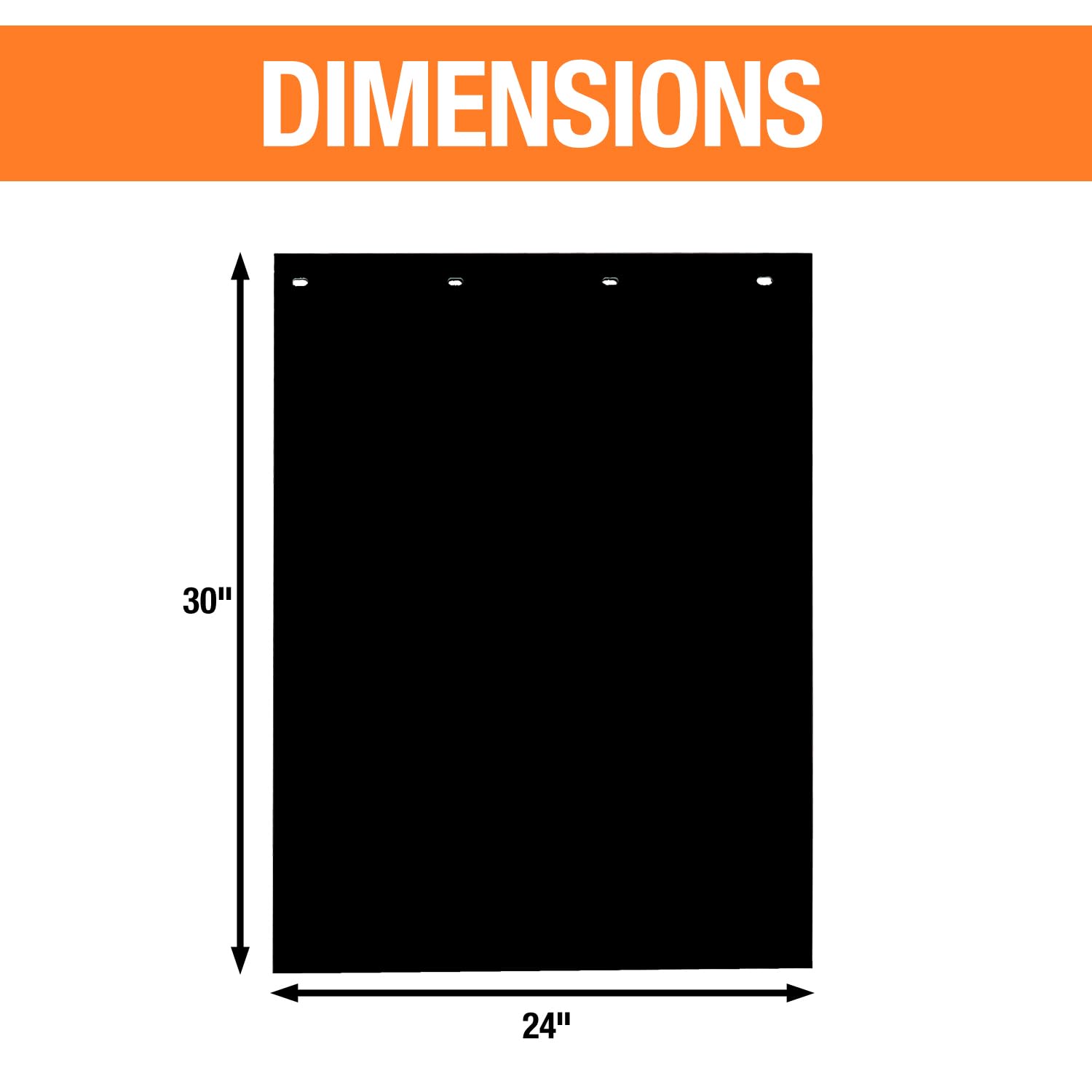 Buyers Products, Two Pack, Black Polymer Mudflaps 24X30 Inch, Rc30Ppb