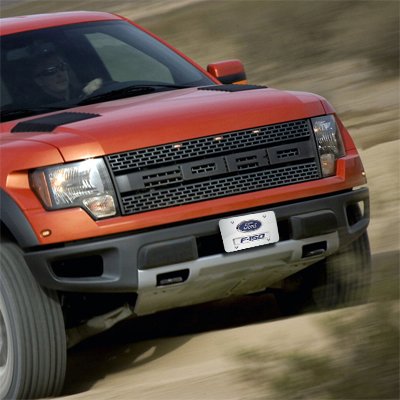 Au-Tomotive Gold, INC. Ford F-150 3D Logo and Nameplate Chrome Steel License Plate