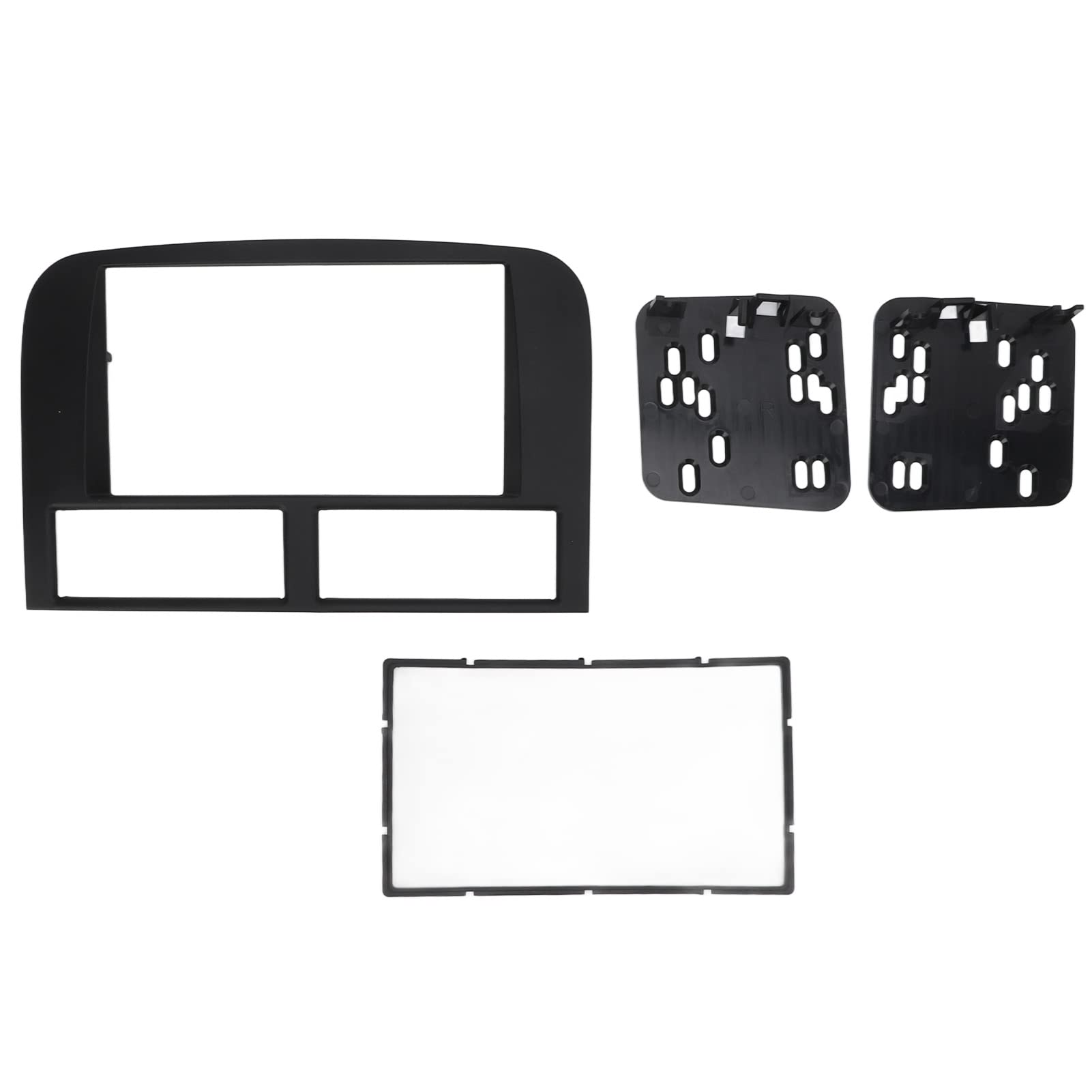 For Jeep Grand Cherokee Double Din Dash Kit, Dash Mounting Fascia Kit Dashboard Installation Trim Kit 2 Din Stereo Radio Bezel F