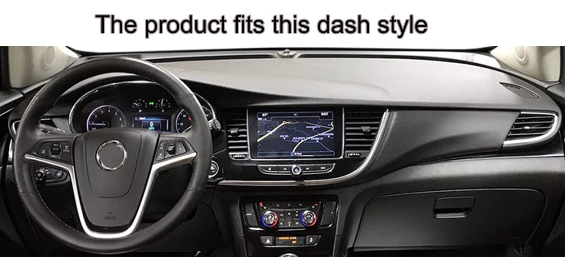 Fcovergurus Dash Cover Mat for Buick Encore 2017-2021, Black Carpet Protector, Standard Fit, Model Fexf119
