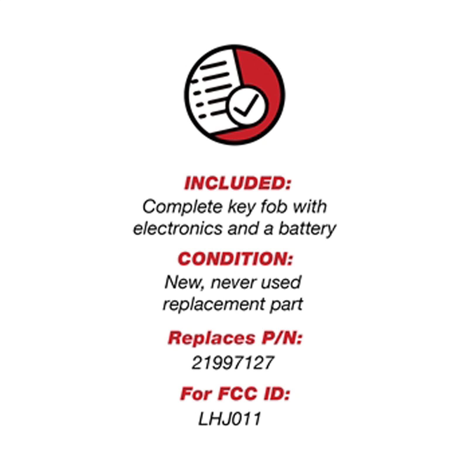 Keylessoption Keyless Entry Remote Car Key Fob And Key Replacement For Lhj011