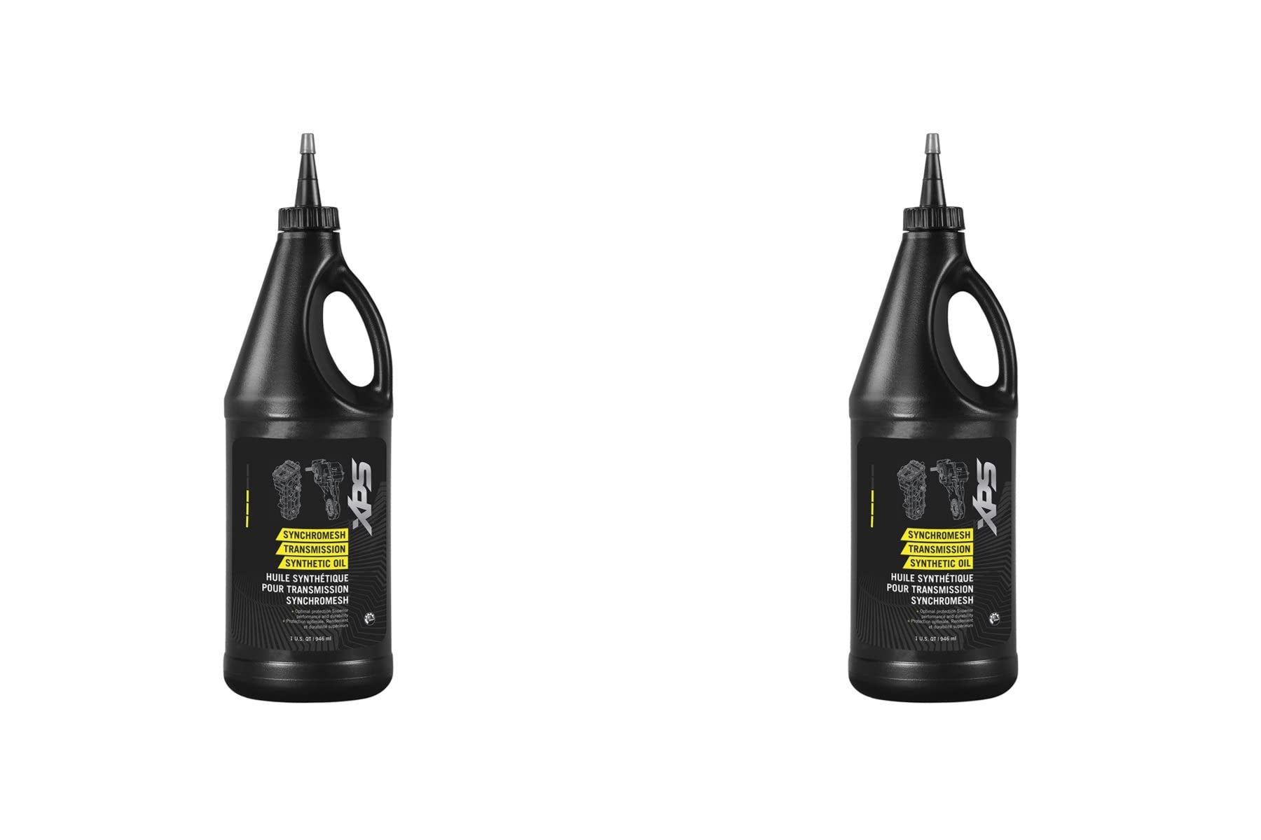 CAN AM 75W-140 Synthetic Transmission Gear Oil, 2 Quarts, OEM Model 9779160, Black
