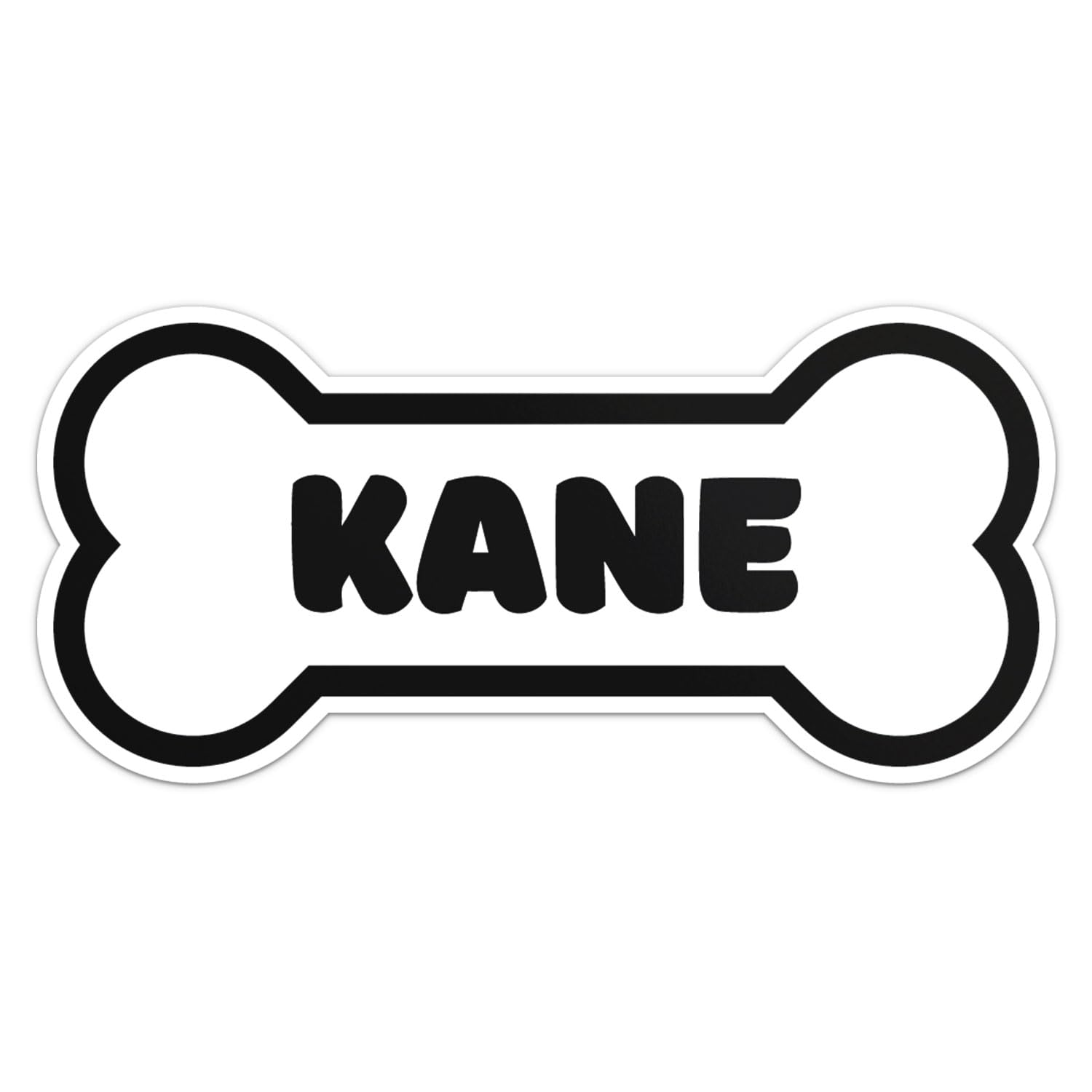 Kane Dog Name Sticker - Waterproof Vinyl Decal For Car Bumper, Laptop, Water Bottle, Wall, And Window, Size - 8'' Longer Side