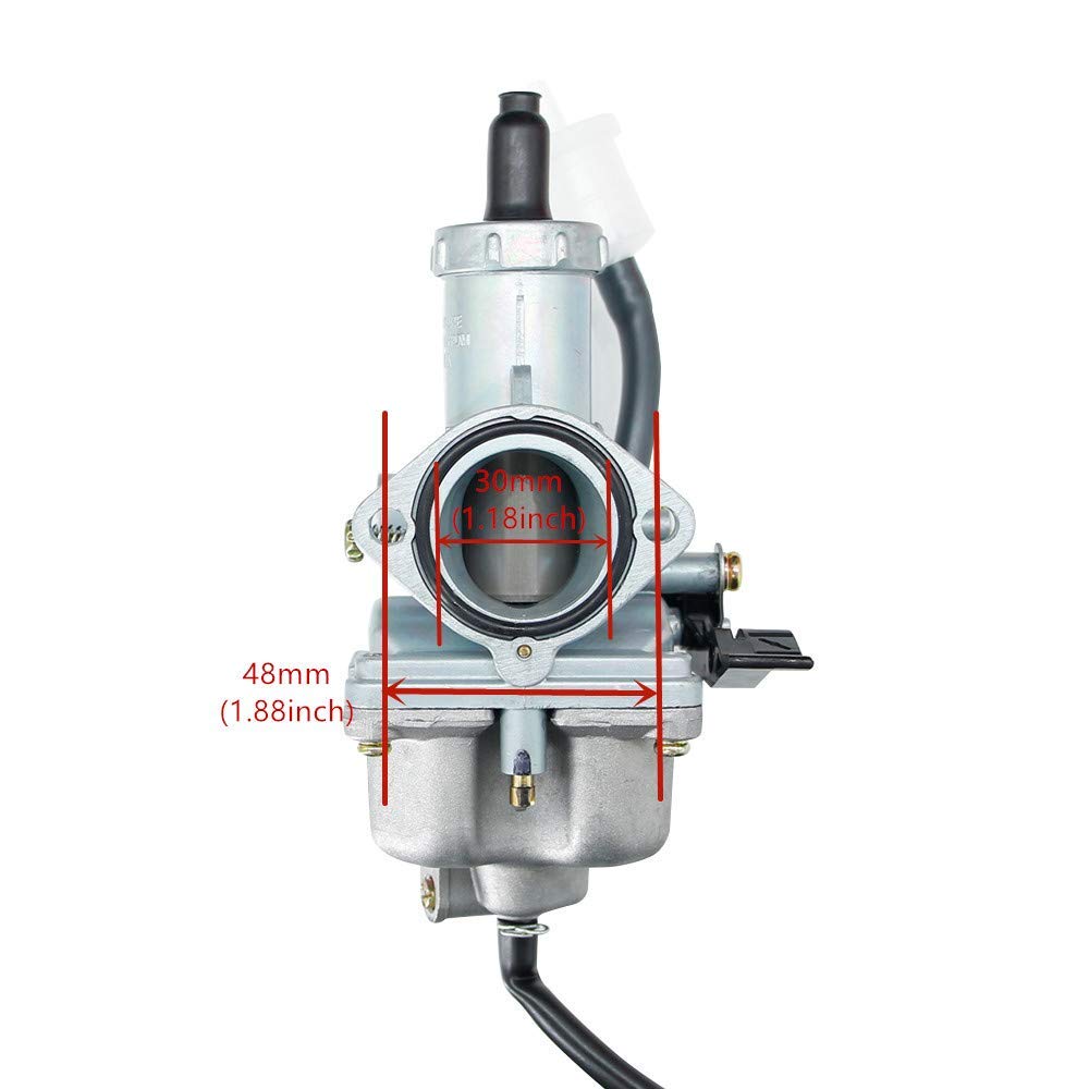 30Mm Pz30 Carburetor Carb For 150 175 200 250 300 Cc Dirt Bike With Manual-Operated Choke Atv Scooter Moped Engines (Pz30)