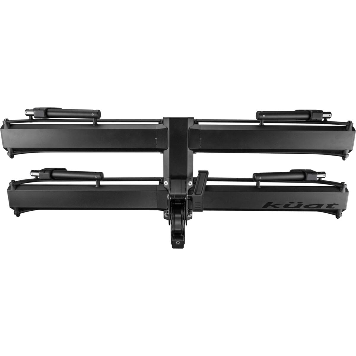 Kuat 1.25' Piston Pro Platform Rack - Secure Rugged Durable Portable Foldable Easy-To-Use No Frame Contact Dual Ratchet 2-Bike Hauling Platform With 5' Max Tire Width
