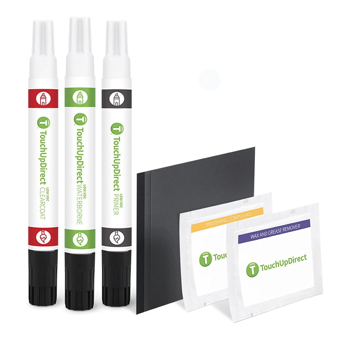 TouchUpDirect C9A/0Q Cream White Compatible with Porsche Exact Match Touch Up Paint Combo - Platinum Kit