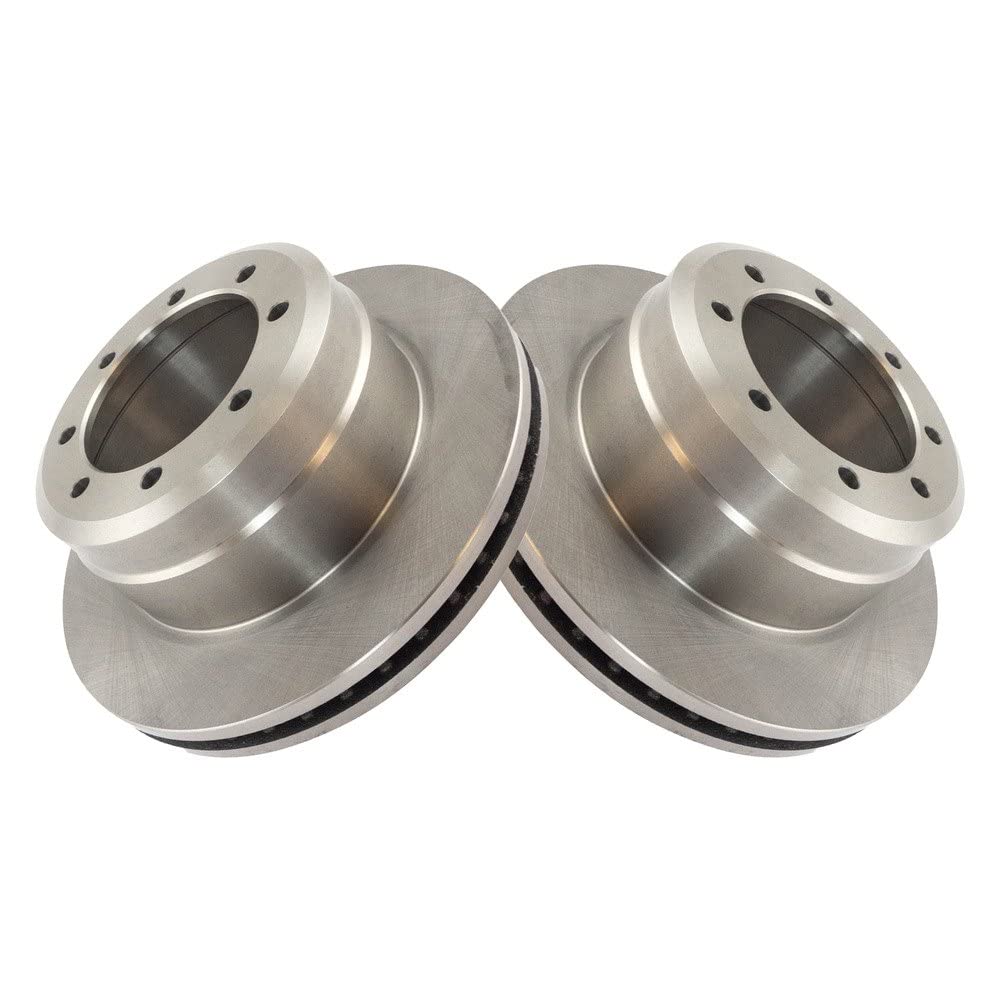 Trq Rear Brake Rotors Set Vented Compatible With 2005-2012 Ford F-350 Super Duty 2011-2012 F-450 Super Duty