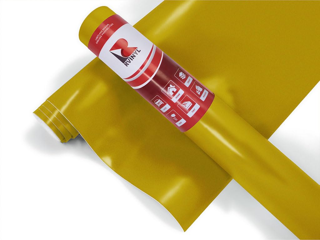 3M 2080 S335 Satin Bitter Yellow (5Ft X 9Ft) Vinyl Wrap Film Sheet With Air-Release For Cars, Trucks & More (45Sq Ft Roll)