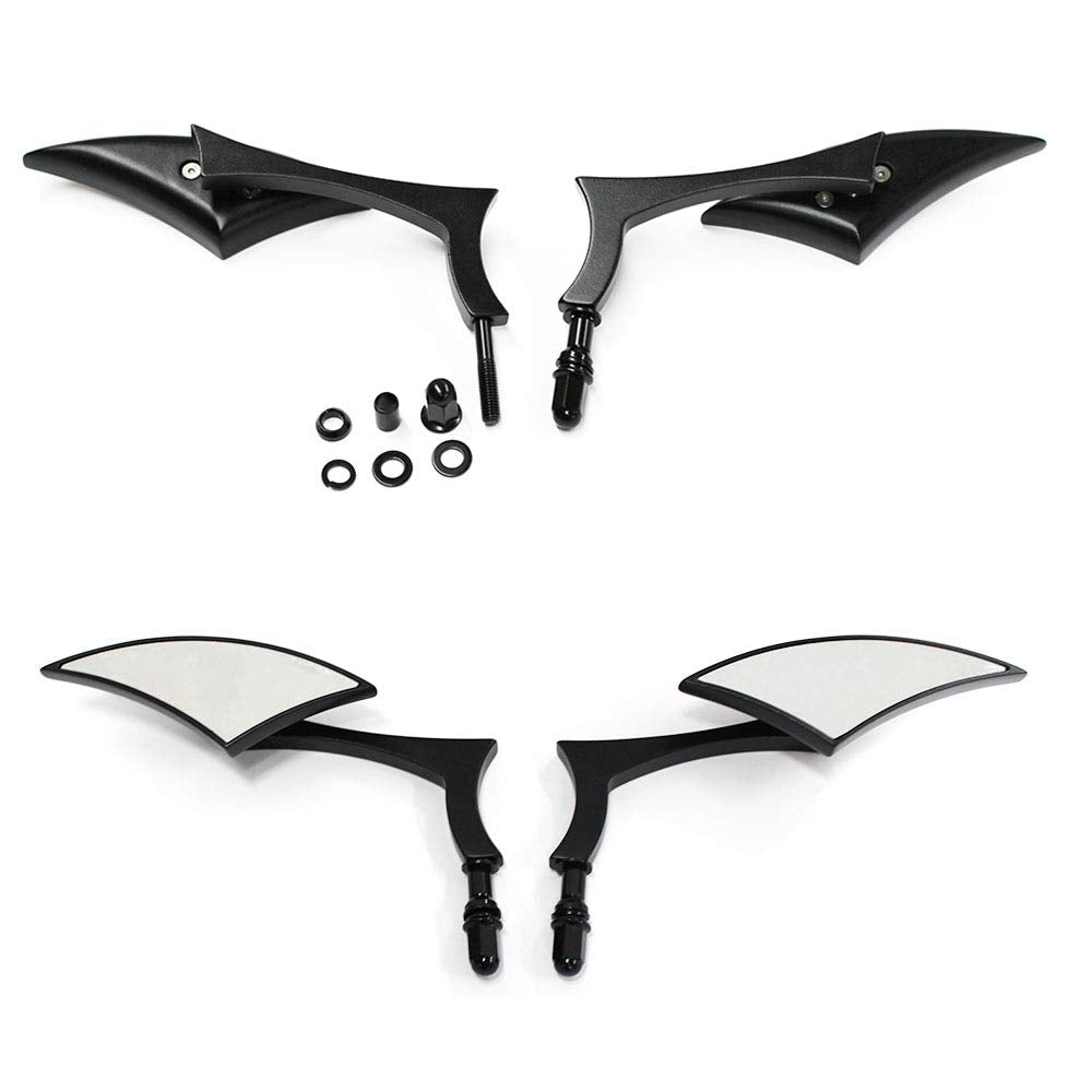 Motorcycle Black Blade Rear View Mirrors For Harley Cruiser Bobber Chopper Sportster 883 1200