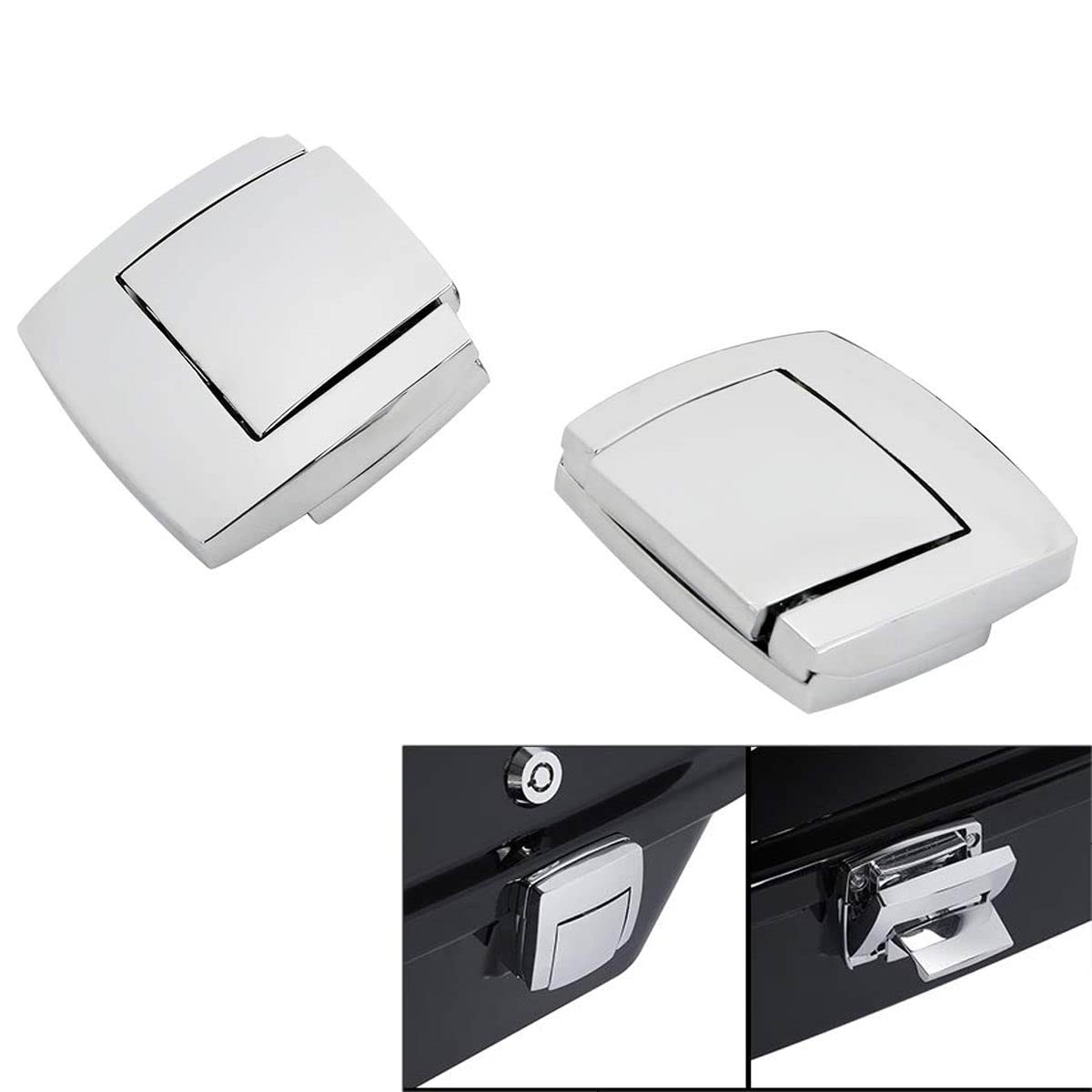 XYZMT Tour Pack Latches Lock Razor Chopped Fit For Harley 1980-2013 Touring Electra Road Glide Classic FLHTC FLHTCU Police FLHTP