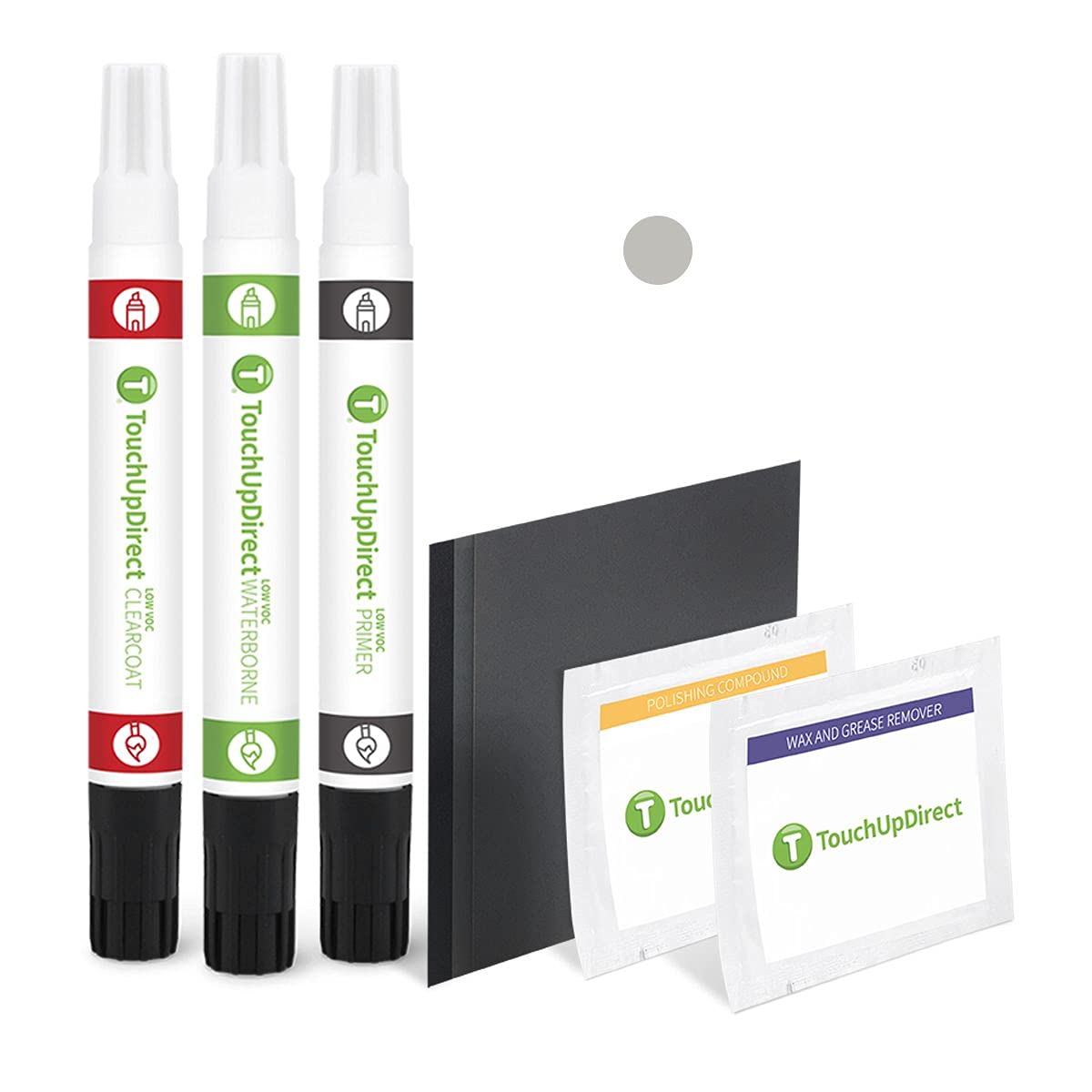 Touchupdirect 744/9744 Brilliant Silver Metallic Compatible With Mercedes-Benz Exact Match Touch Up Paint Combo - Platinum Kit