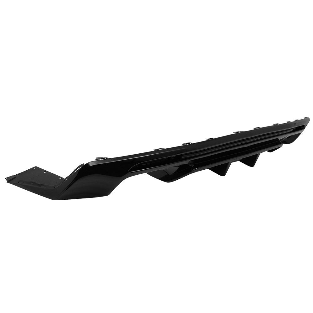 Ikon Motorsports Rear Diffuser Compatible With 2016-2024 Chevy Camaro, Glossy Black Pp Rear Bumper Lip Lower Body Protection Avo