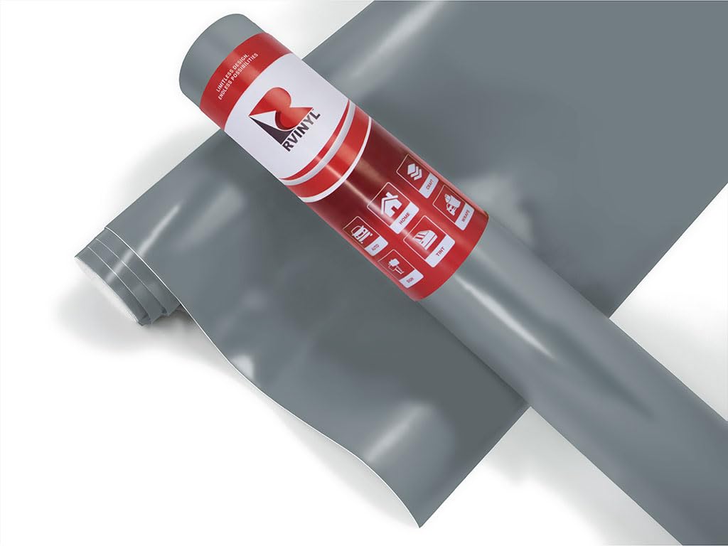 3M 2080 Series S51 Satin Battleship Gray - 5Ft X 6 '' - Dual Cast Car Wrap Vinyl Film And Controltac Air Release Adhesives - Bub