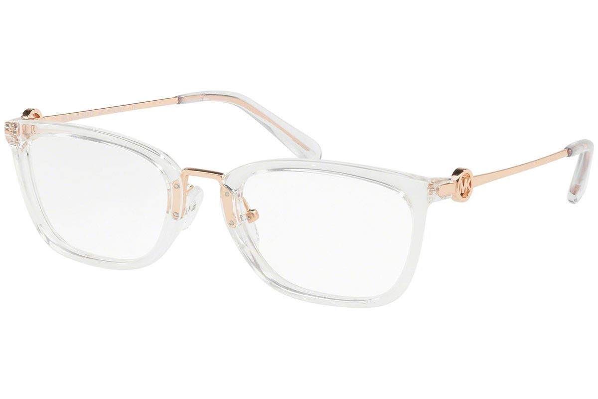 Michael Kors Mk 4054 3105 Crystal Clear Eyeglasses Frame W/Demo Lens-52Mm, 52/20/140