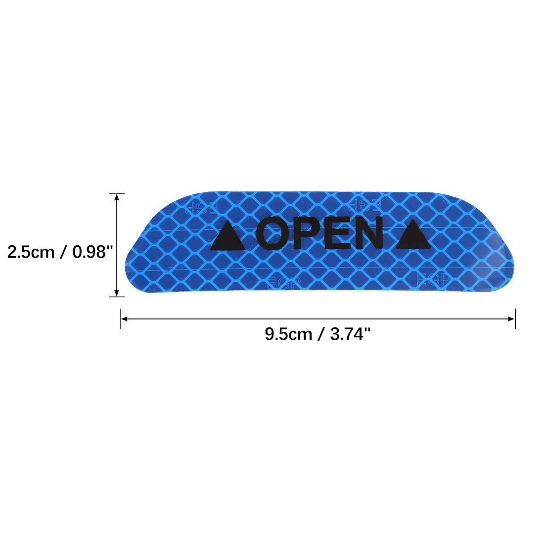 X AUTOHAUX Car Reflective Stickers Night Visibility Warning Reflective Door Open Sign Tape Universal Adhesive for Auto 9.5 x 2.5