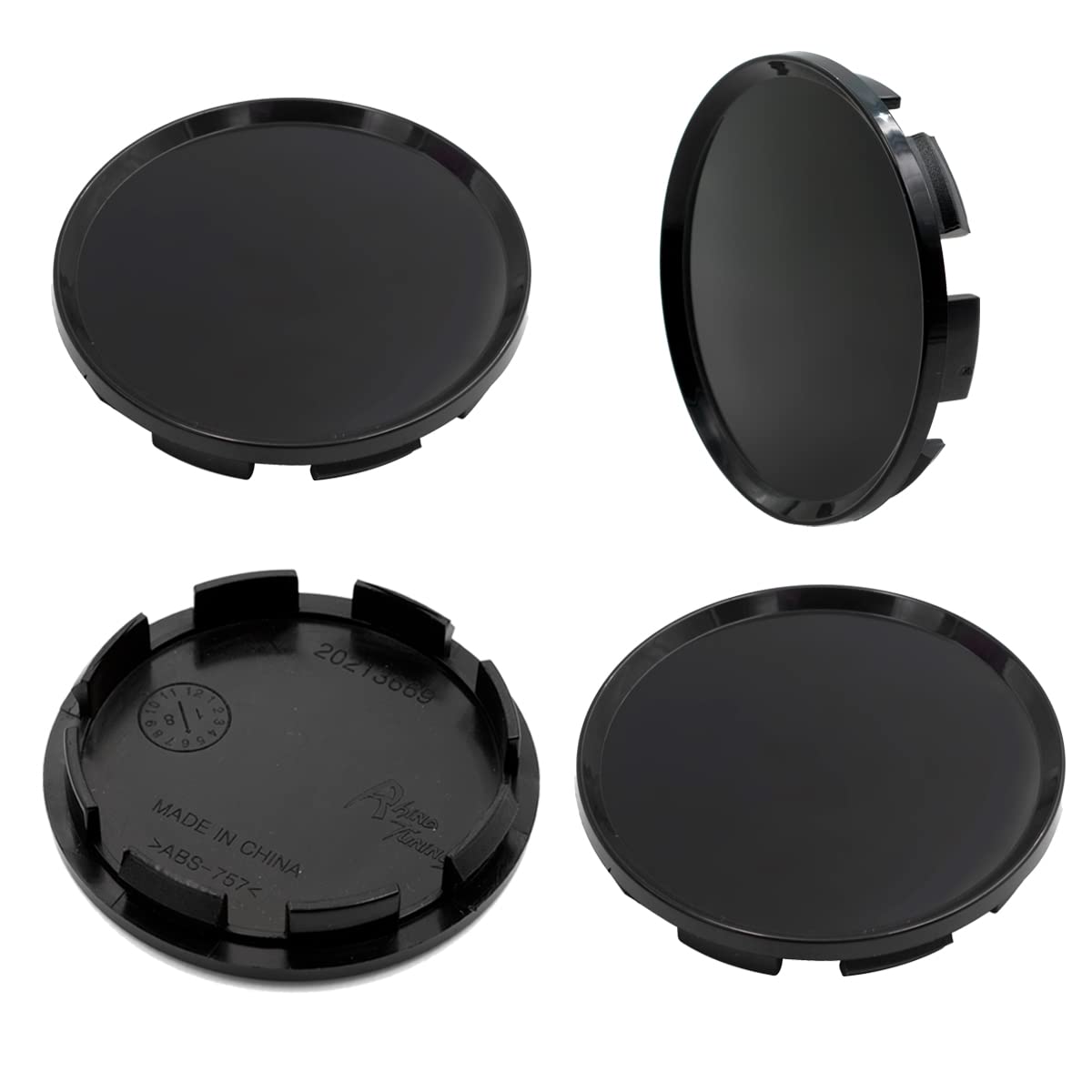 Rtrhinotuning 63Mm Wheel Center Caps For Dodge Ram 1500 Dakota Durango 52005732, 63Mm(2.48In)/57Mm(2.26In) 4 Pack Black Hub Caps
