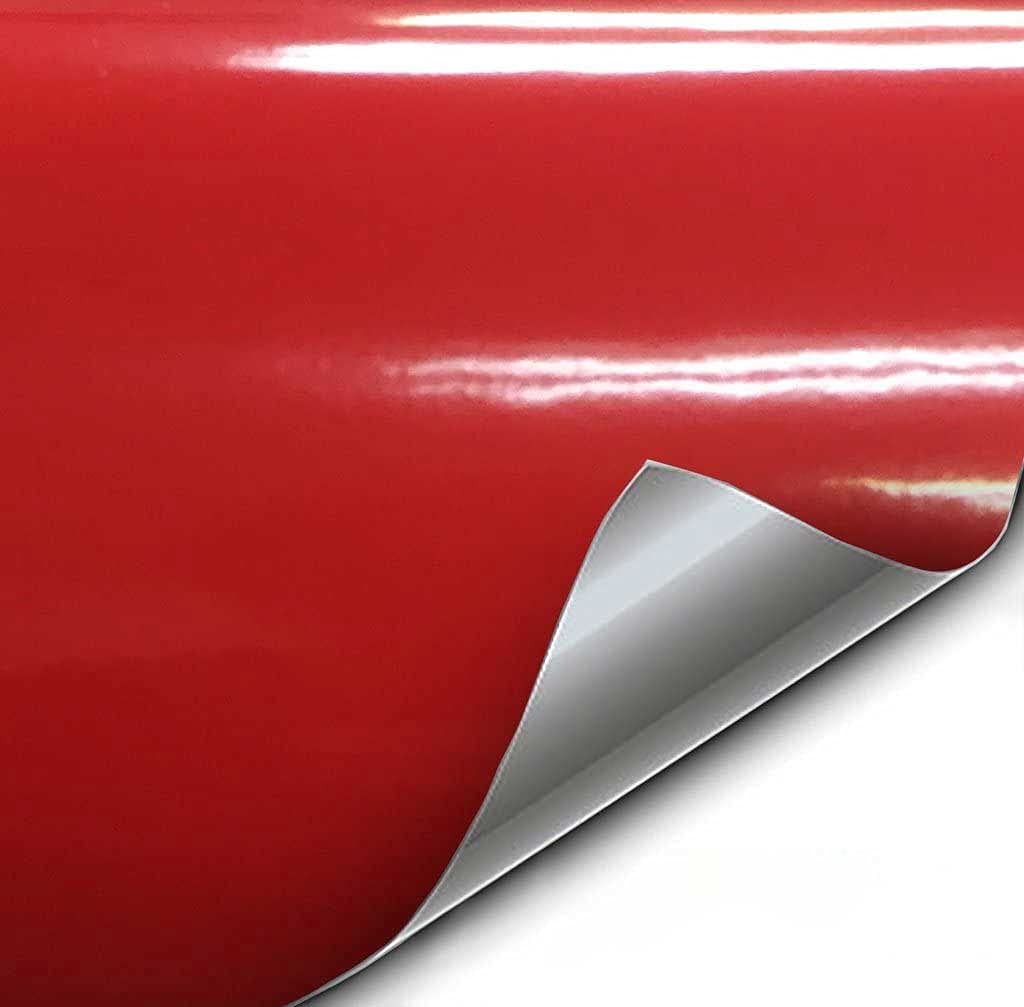Vvivid+ Premium Vinyl Wrap Film (10Ft X 5Ft, Gloss Rosso Corsa (Ferrari) Red)