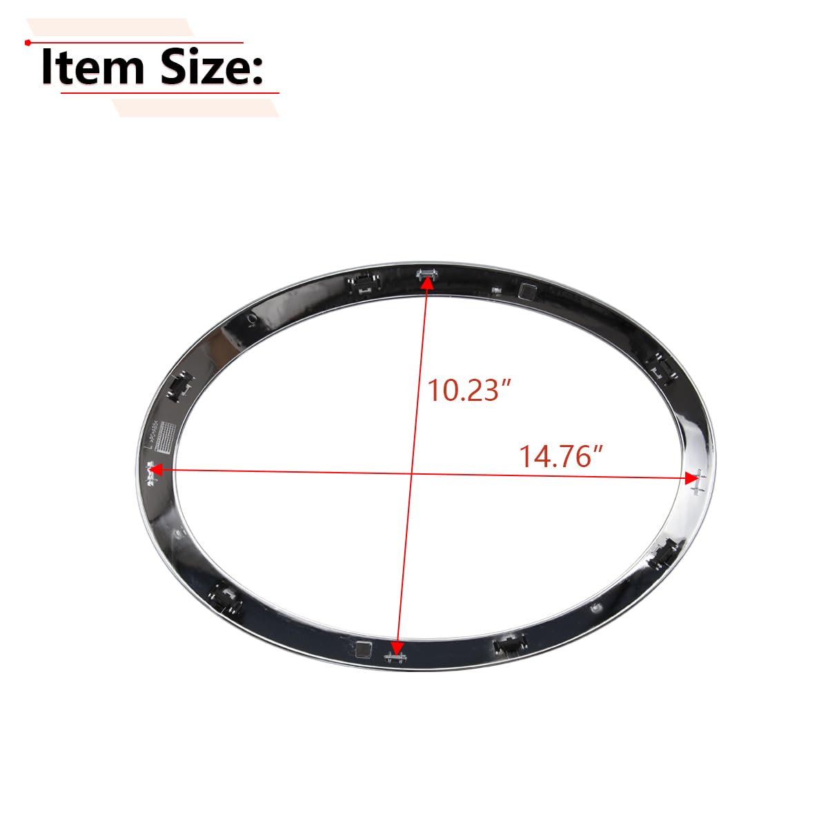 Rlb-Hilon Headlight Trim Ring Compatible With Mini Cooper F55 F56 F57 2014 2015 2016 2017 2018 2019 2020 2021 Year, 1Pair Chrome