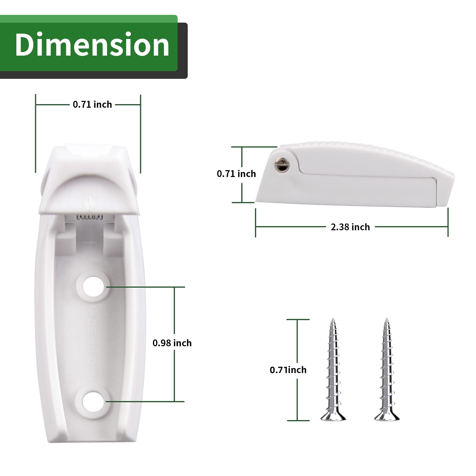 Rvguard Rv Door Holder, 2Pcs White Camper Door Holder, Keep The Baggage Door Open, For Rv, Trailer, Camper Vans