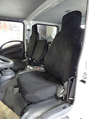 Durafit Seat Covers| Fits 2006-2021 Isuzu NPR | Car Seat Covers Full Set, Front 40/60 Split Bench And Solid Bench Rear Seat | IS