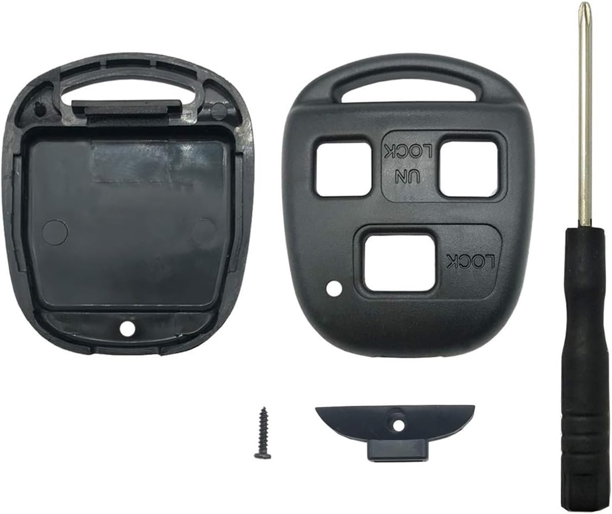 Horande Key Fob Case Shell for Lexus ES GS GX LS LX RX SC - Black+Blue, Model LE15, Size S, Keyless Entry Cover