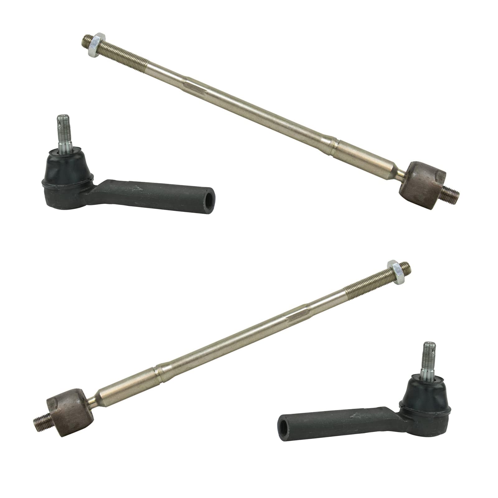 Trq Front Inner & Outer Tie Rod Set Driver & Passenger Side Inner & Outer Compatible With 2011-2016 Chrysler Town & Country 2011