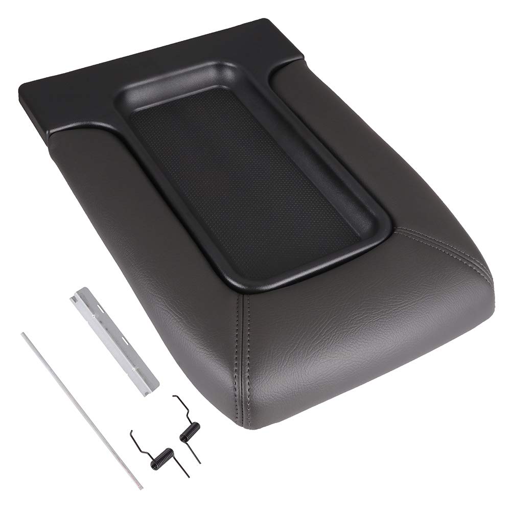 Ocpty Auto Center Console Lid Repair Kit For 2001 2002 2003 2004 2005 2006 2007 For Gmc Sierra Silverado(Dark Grey)