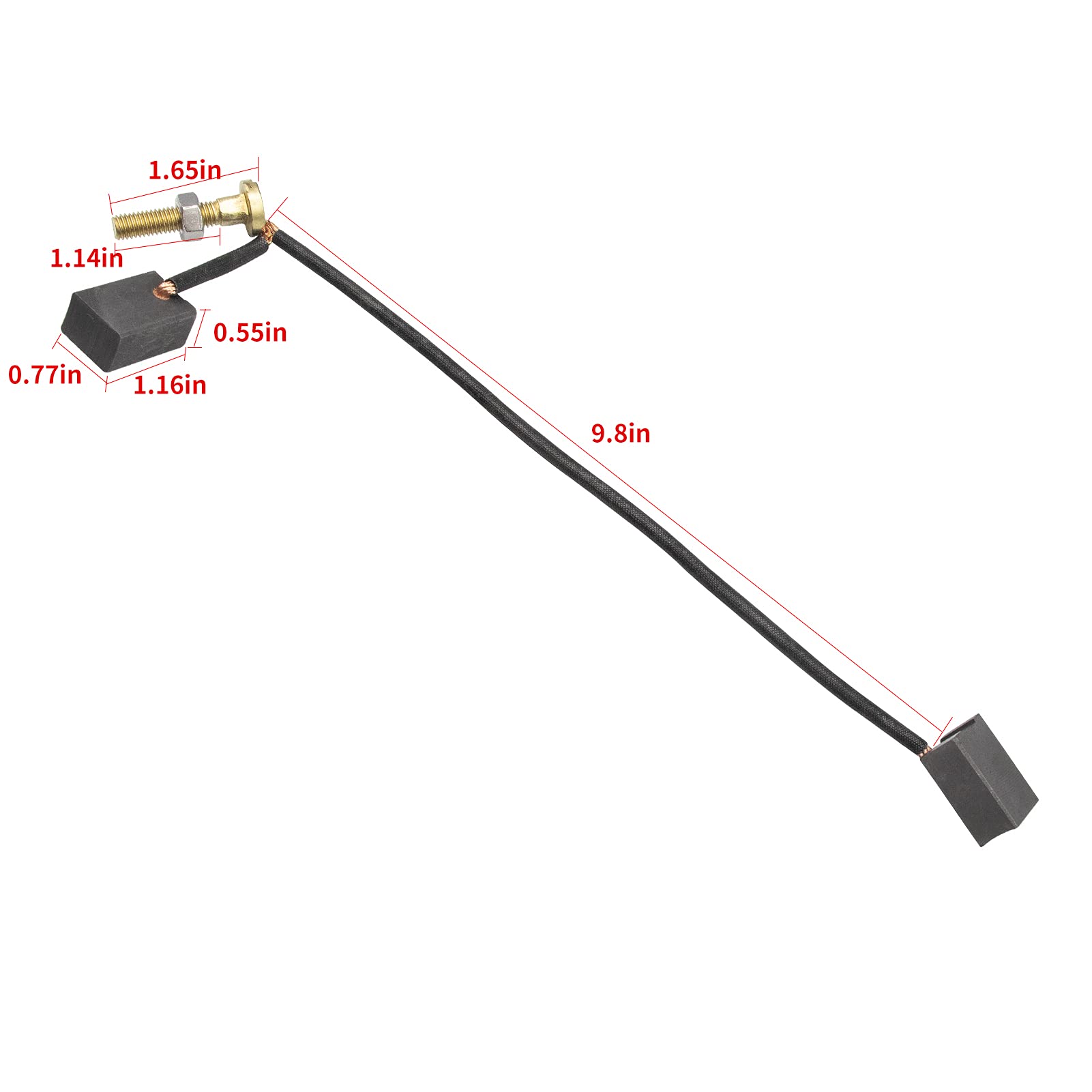 Drive-up Golf Cart Motor Brush Kit - Hitachi Assembly for Yamaha G14-G22 - Includes Bushing Kit