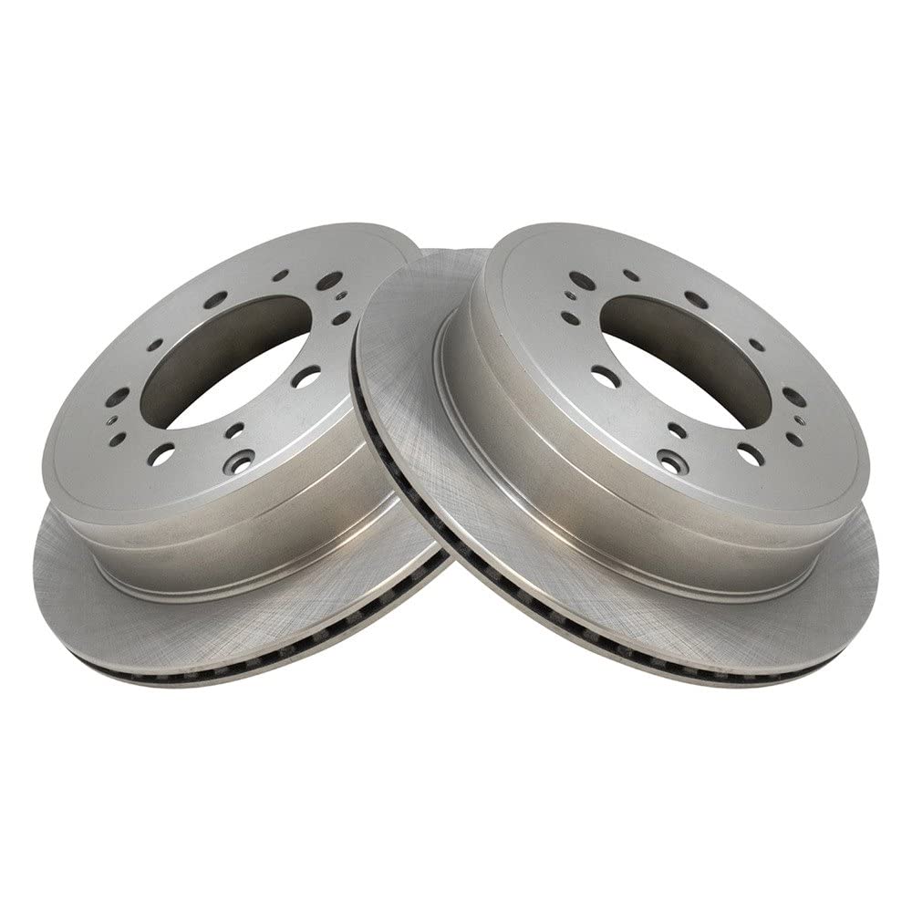 Trq Rear Brake Rotors Set Solid Compatible With 2008-2021 Lexus Lx570 Toyota Land Cruiser 2008-2022 Sequoia 2007-2021 Tundra