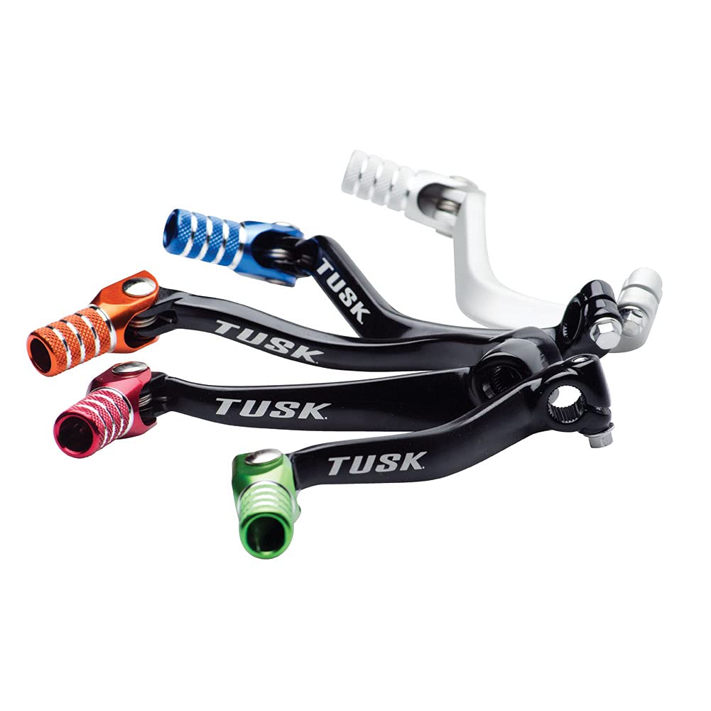 Tusk Folding Shift Lever Black/Red Tip - Fits: Honda CRF110F 2013-2019