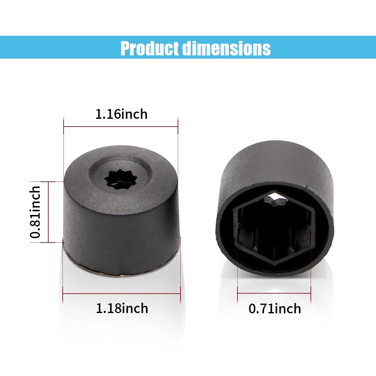Joycourt 20Pcs Car Wheel Lug Nut Covers Auto Tire Bolt Caps, 17Mm Wheel Nut Covers With Removal Tool, Wheel Bolt Cover Dismantle