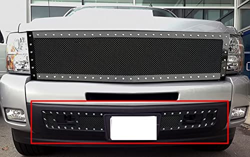 APS GR03LEG67H Lower Bumper Rivet Grille for 2007-2013 Chevy Silverado 1500 - Stainless Steel Construction