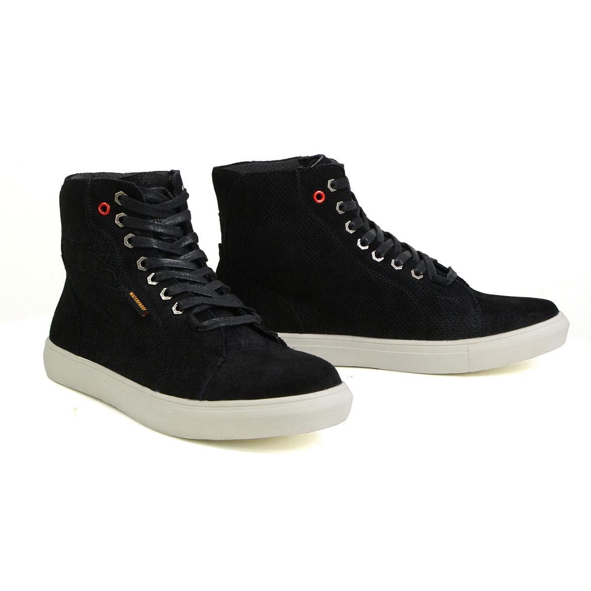 Milwaukee Leather MBM9155 Men's Black Suede Leather Reinforced Street Riding Waterproof Shoes w/Ankle Support - 8