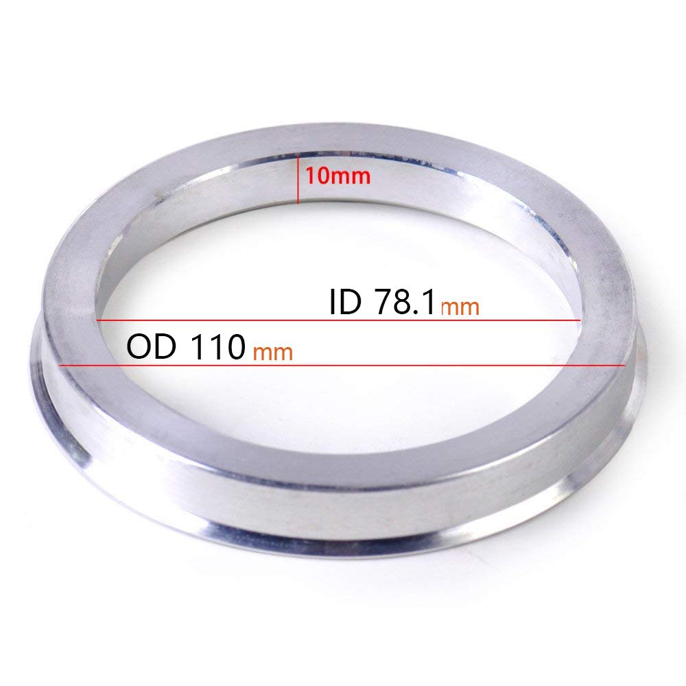Zhteapr 4Pc Wheel Hub Centric Rings 110 To 78.1 Od 110Mm Id 78.1Mm - Aluminium Alloy Wheel Hubrings 78.1 To 110