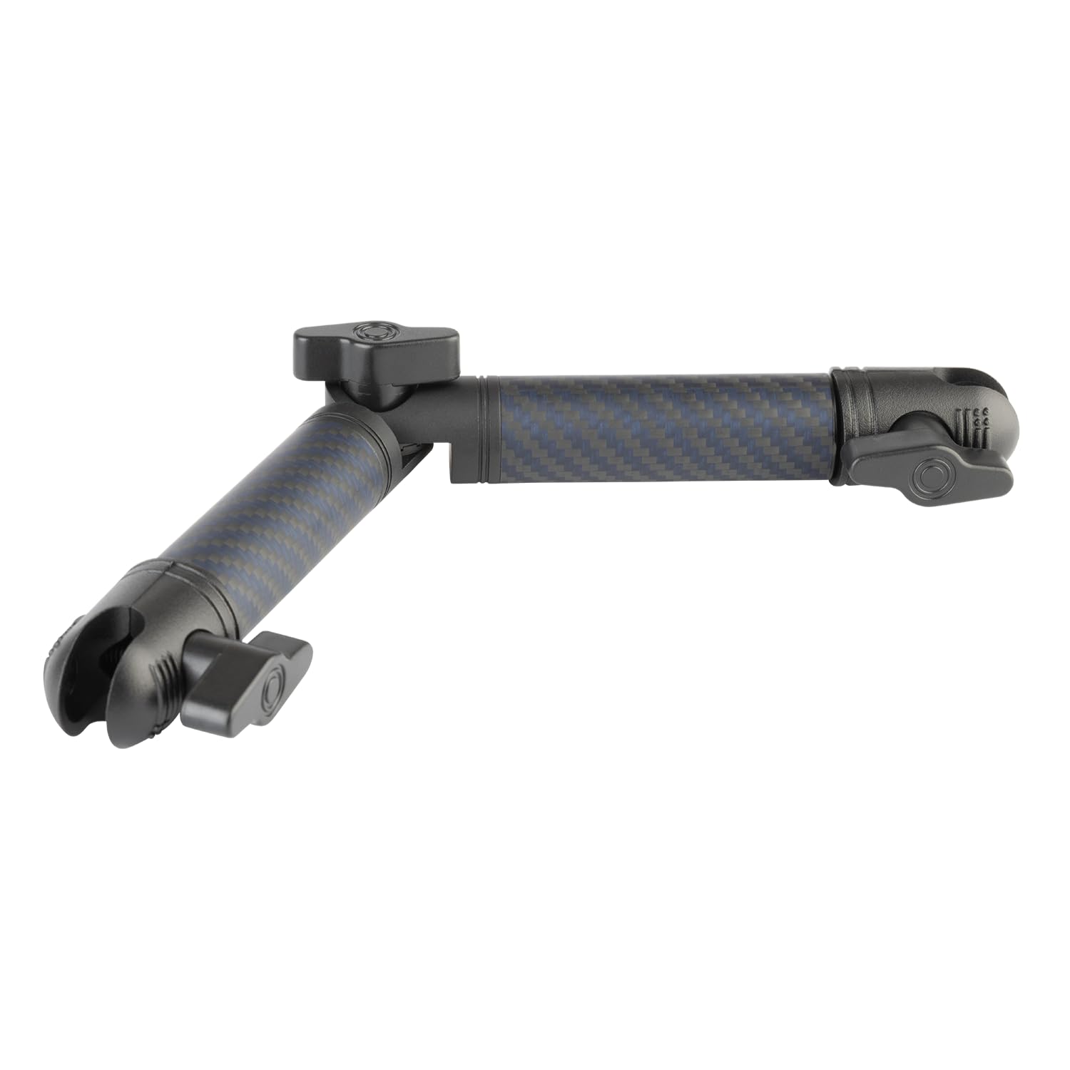 Bulletpoint Locking Adjustable Carbon Fiber Kevlar Mounting Arm with Articulating Joint Dual 20mm Socket Ends (7cm-to-7cm)
