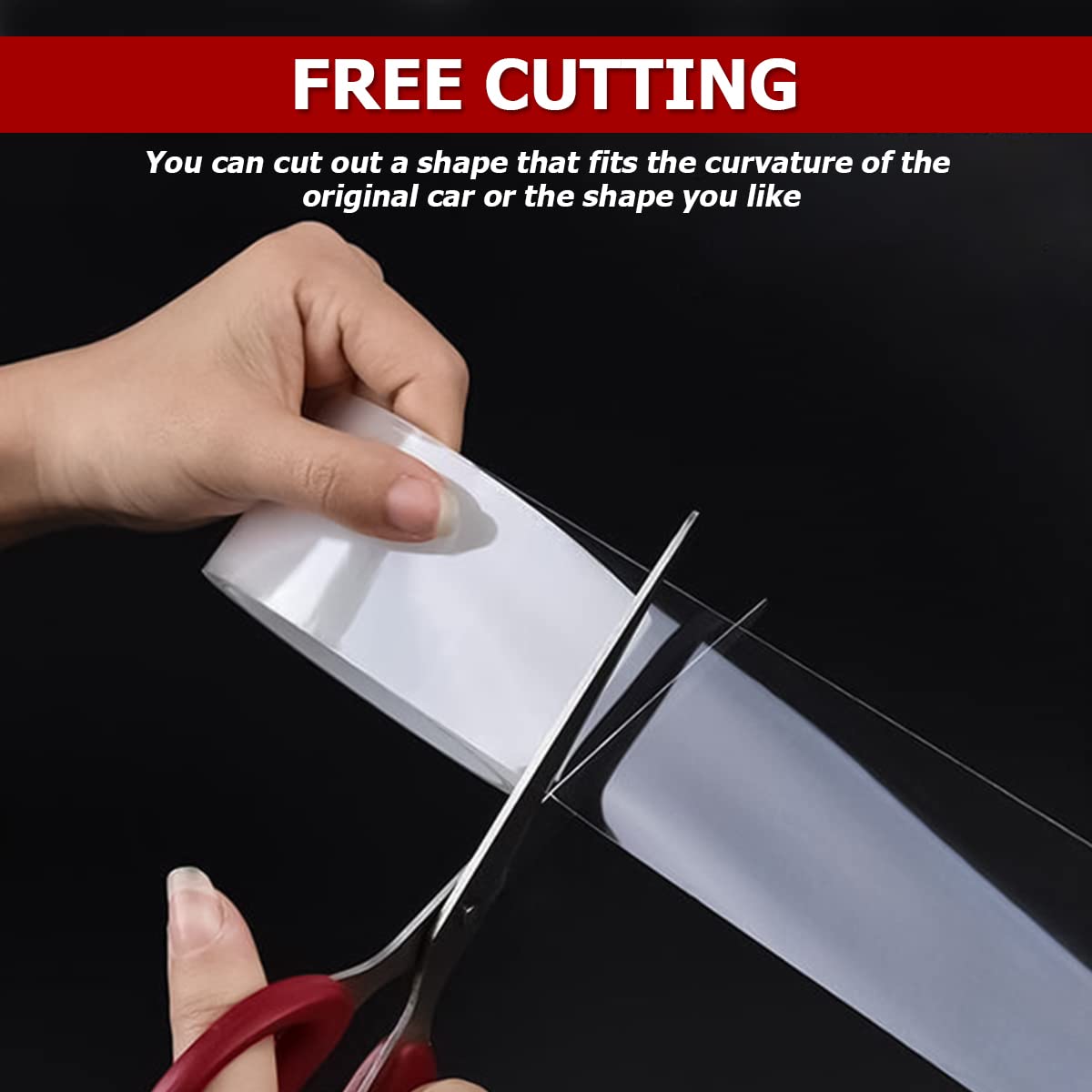 Car Door Edge Entry Guards, 5D Carbon Fiber Anti-Collision Waterproof Protector Tape, Scratch Cover Strip Sticker For Car Door Sill Rear Bumper, Automotive Exterior Accessories For Most Cars
