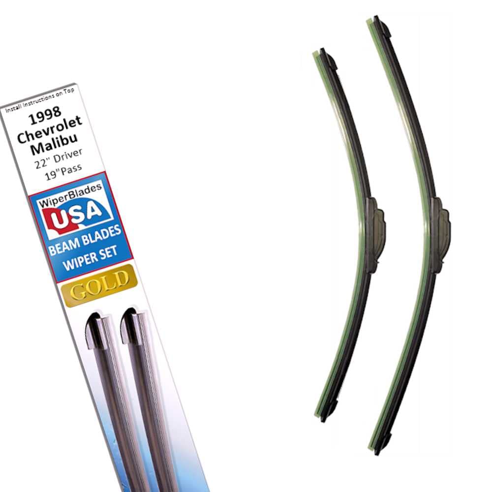 Beam Blade Wipers Set For 1998 Chevrolet Malibu Replacement Set - Wiperbladesusa Gold Beam Wiper Blades Wipers Set